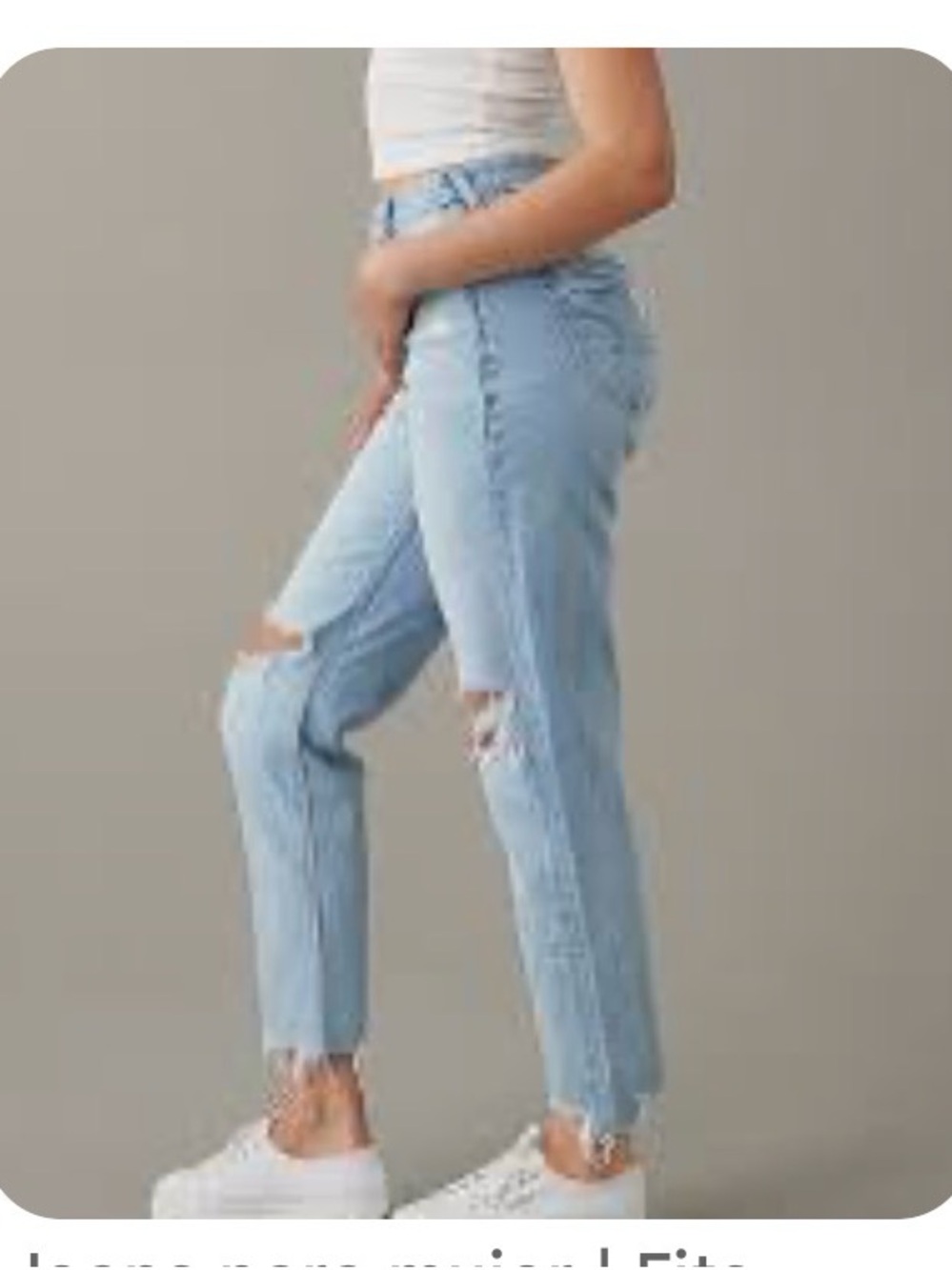 We The Free Light Blue Distressed Boyfriend Jeans